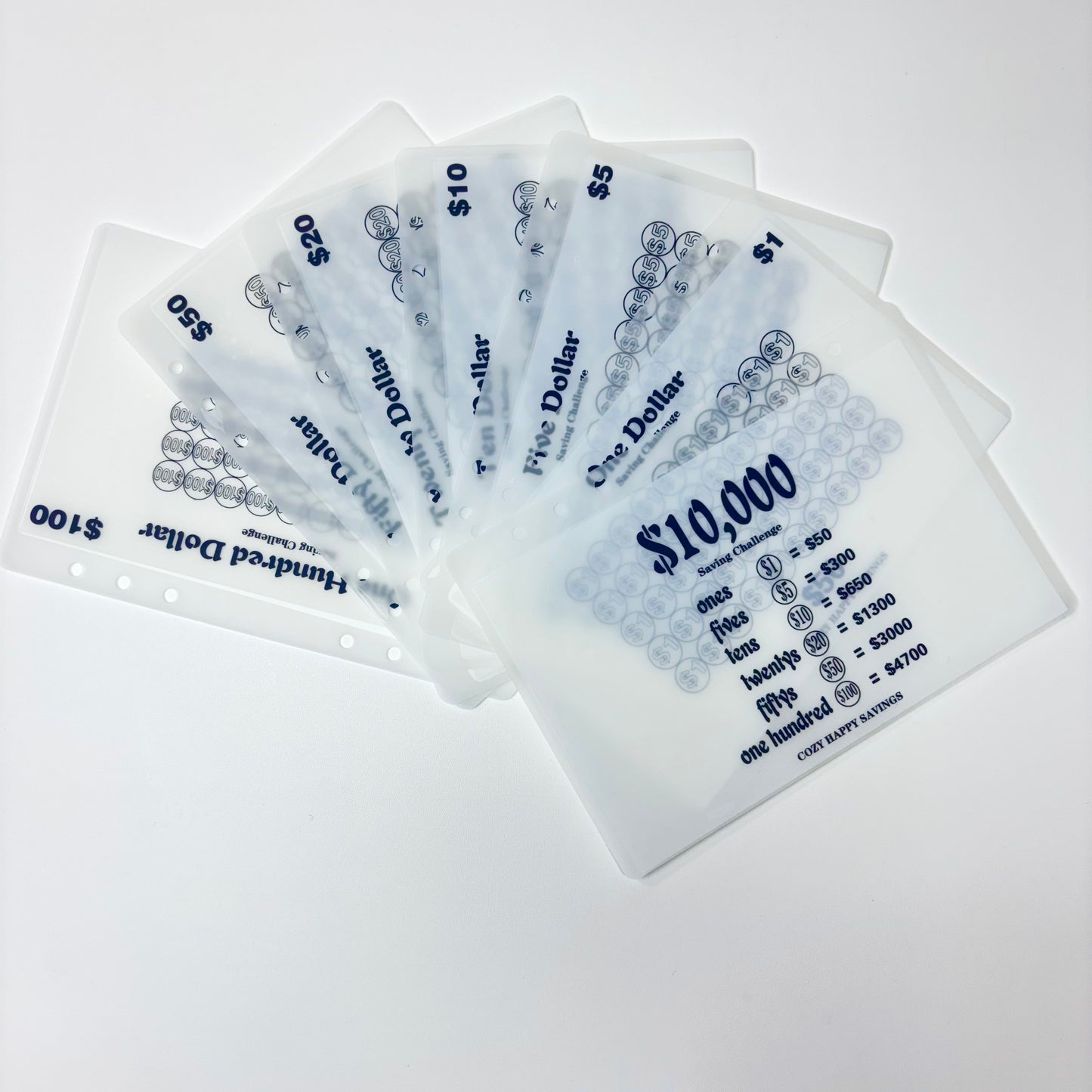 A5 A6 10KFrosted Elegant Laminated Budget Money Tracker