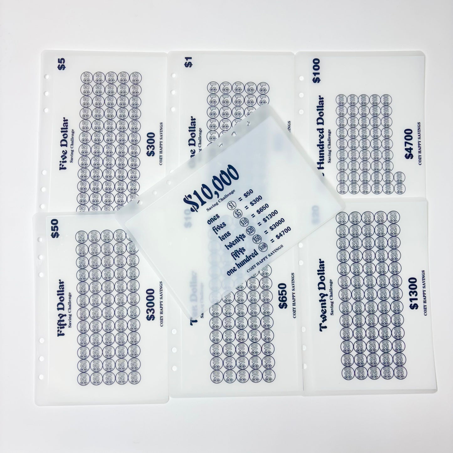 A5 A6 10KFrosted Elegant Laminated Budget Money Tracker