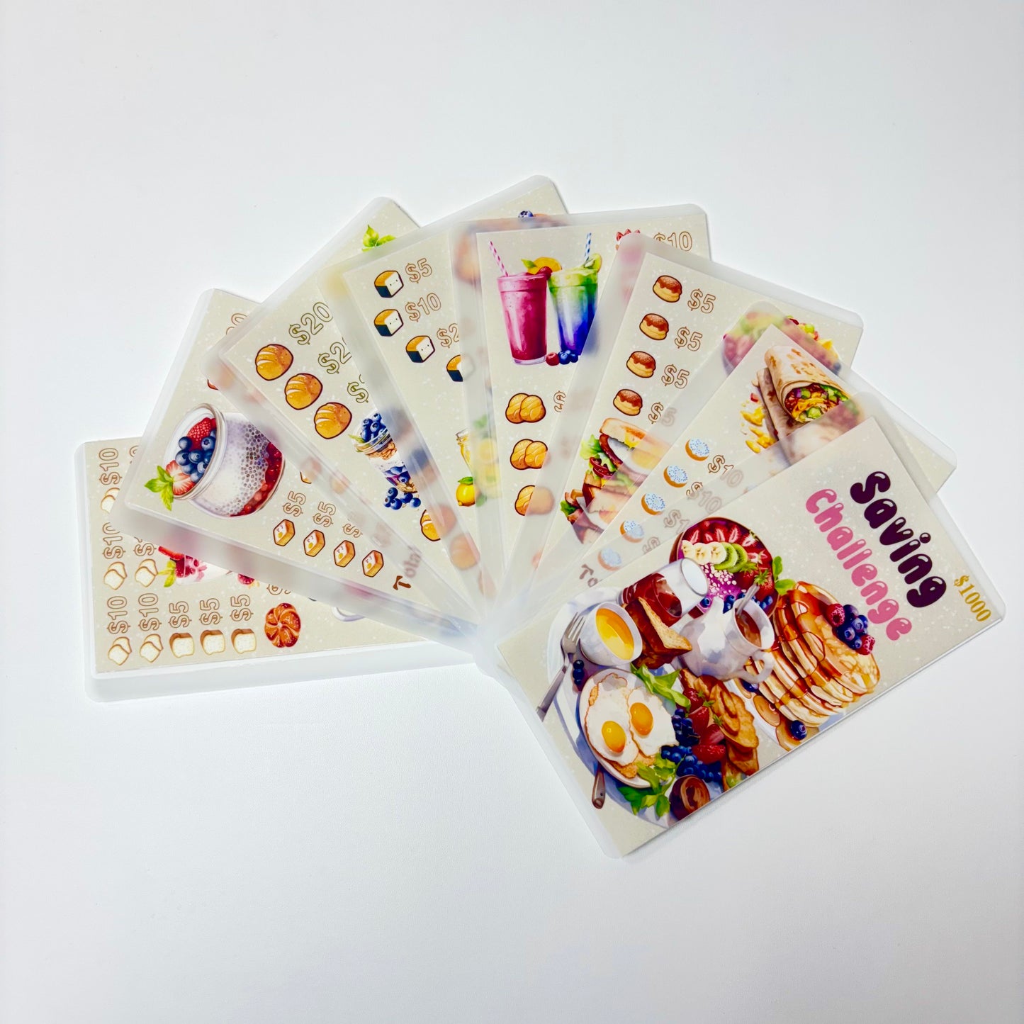 Tasty Food Custom 1k 3k 5k Luxury Vellum Savings Challenge