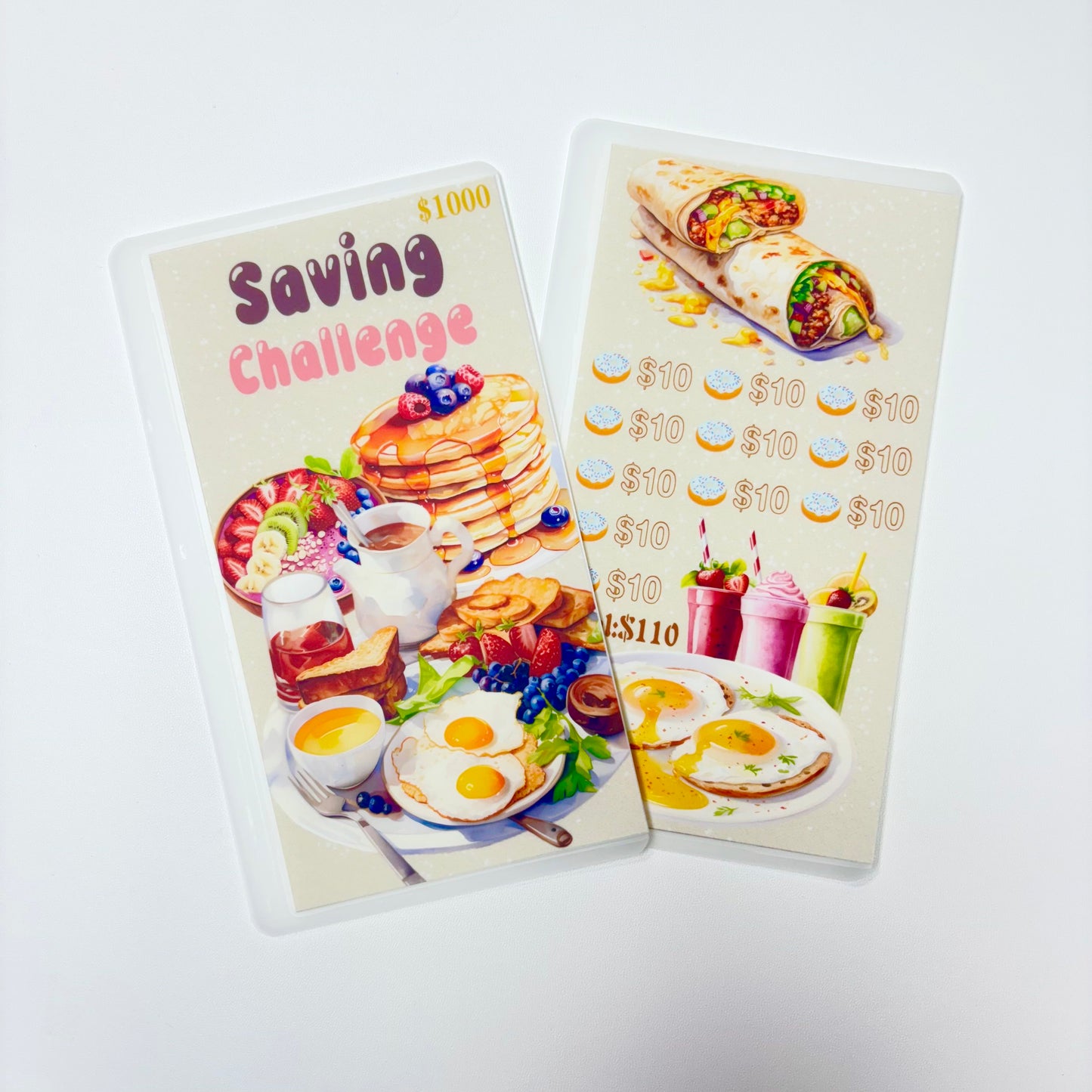 Tasty Food Custom 1k 3k 5k Luxury Vellum Savings Challenge