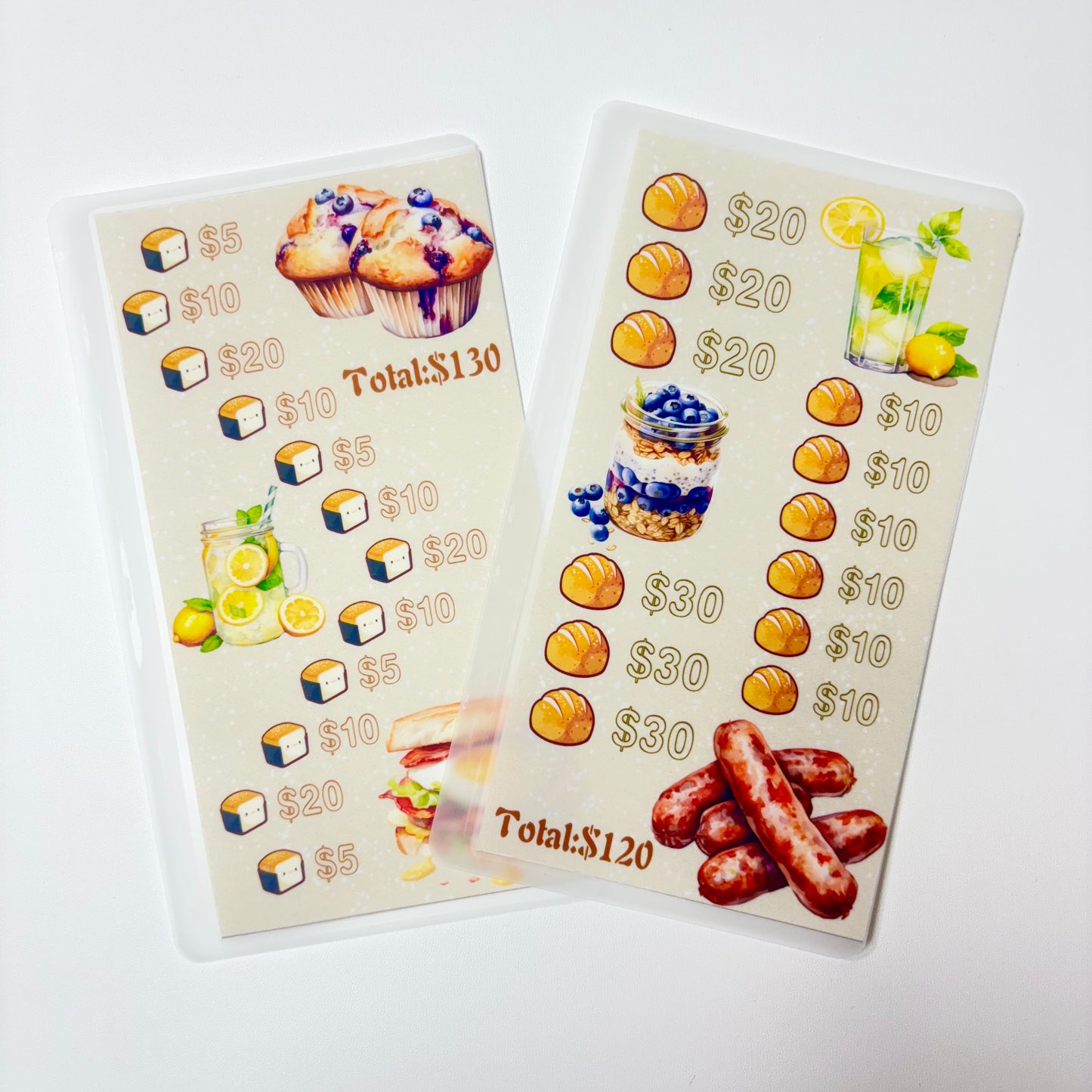 Tasty Food Custom 1k 3k 5k Luxury Vellum Savings Challenge