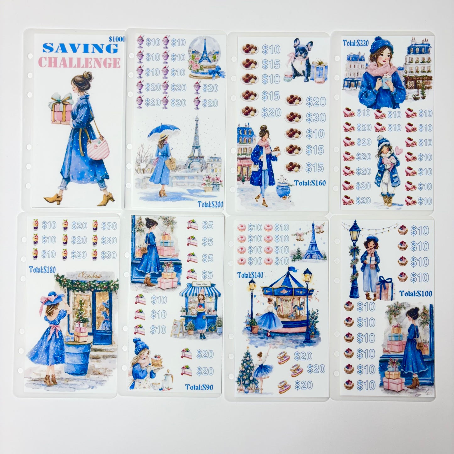 Shopping Girl Custom 1k 3k 5k Luxury Vellum Savings Challenge