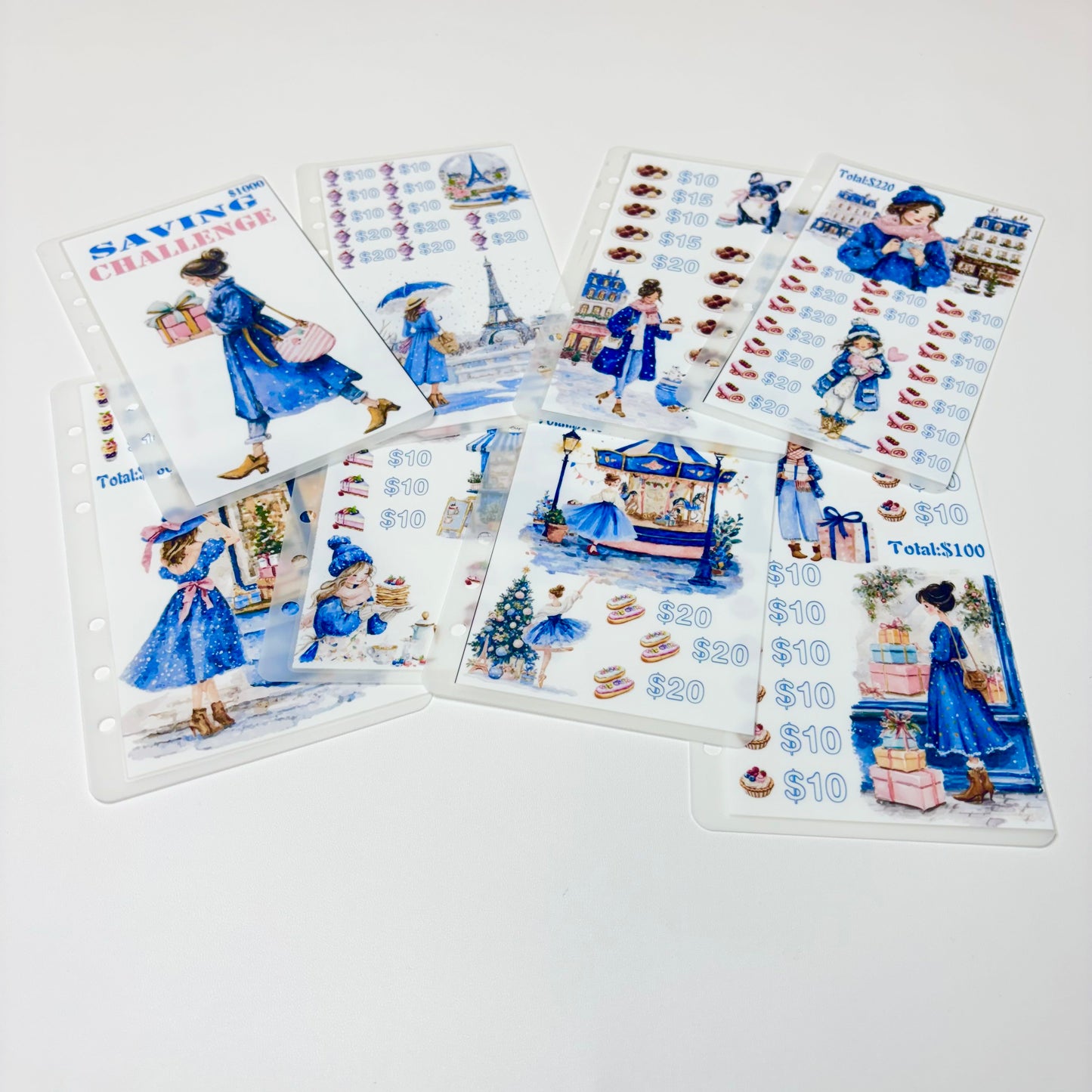 Shopping Girl Custom 1k 3k 5k Luxury Vellum Savings Challenge