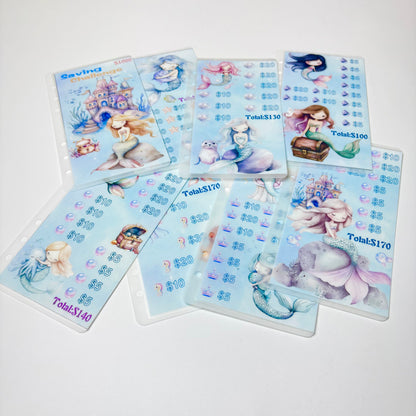 Blue Mermaid 1k 3k 5k Luxury Vellum Savings Challenge