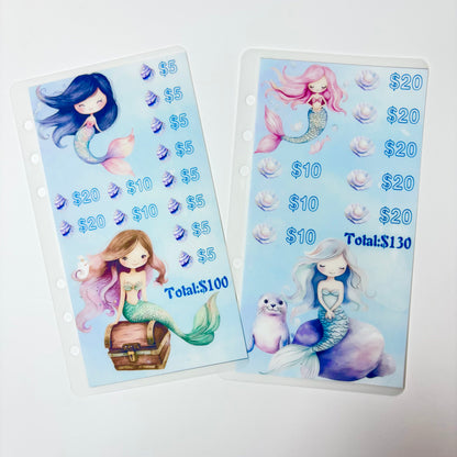 Blue Mermaid 1k 3k 5k Luxury Vellum Savings Challenge