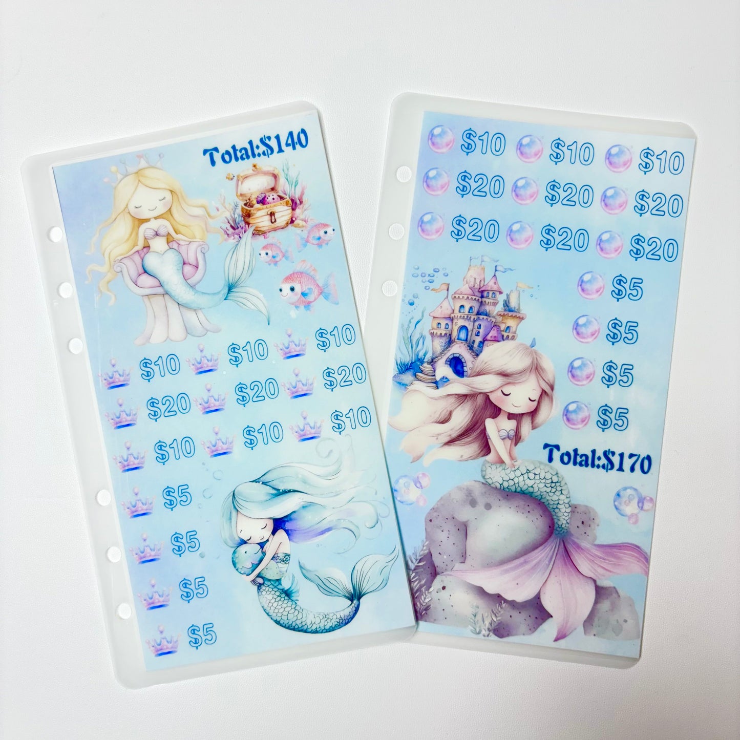 Blue Mermaid 1k 3k 5k Luxury Vellum Savings Challenge