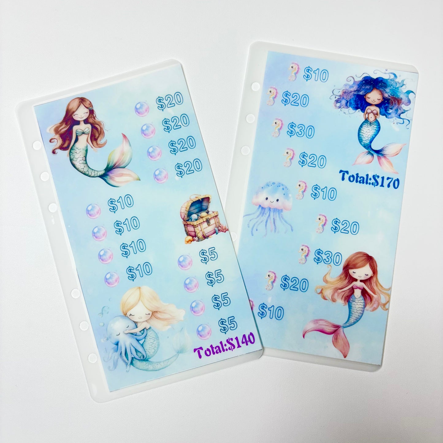 Blue Mermaid 1k 3k 5k Luxury Vellum Savings Challenge