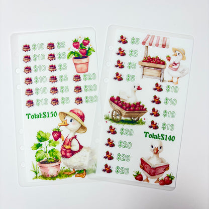 Strawberry Little Duck 1k 3k 5k Luxury Vellum Savings Challenge