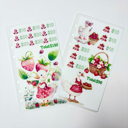 Strawberry Little Duck 1k 3k 5k Luxury Vellum Savings Challenge