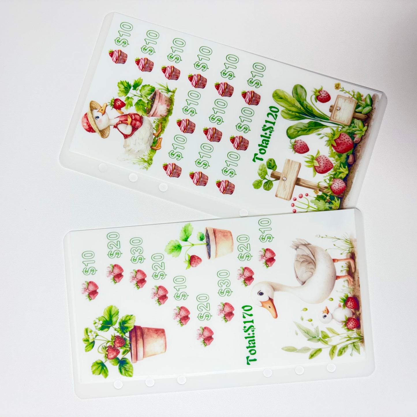 Strawberry Little Duck 1k 3k 5k Luxury Vellum Savings Challenge