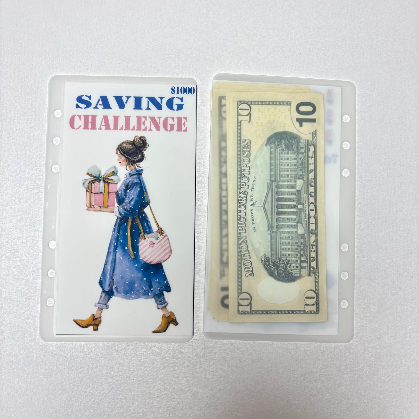 Shopping Girl Custom 1k 3k 5k Luxury Vellum Savings Challenge