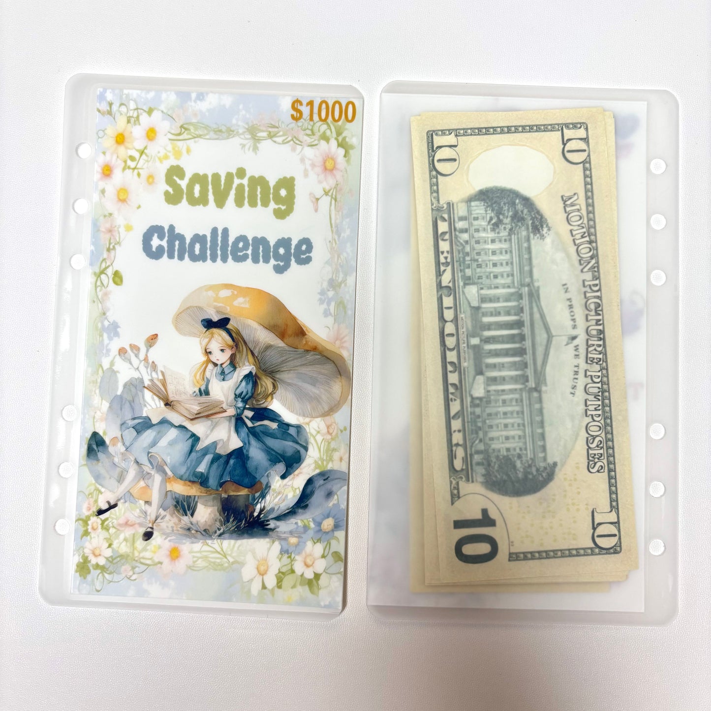 Dreamy Little Girl Custom 1k 3k 5k Luxury Vellum Savings Challenge