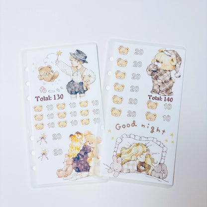 Cute bear vibe boy&girl Custom 1k 3k 5k Luxury Vellum Savings Challenge