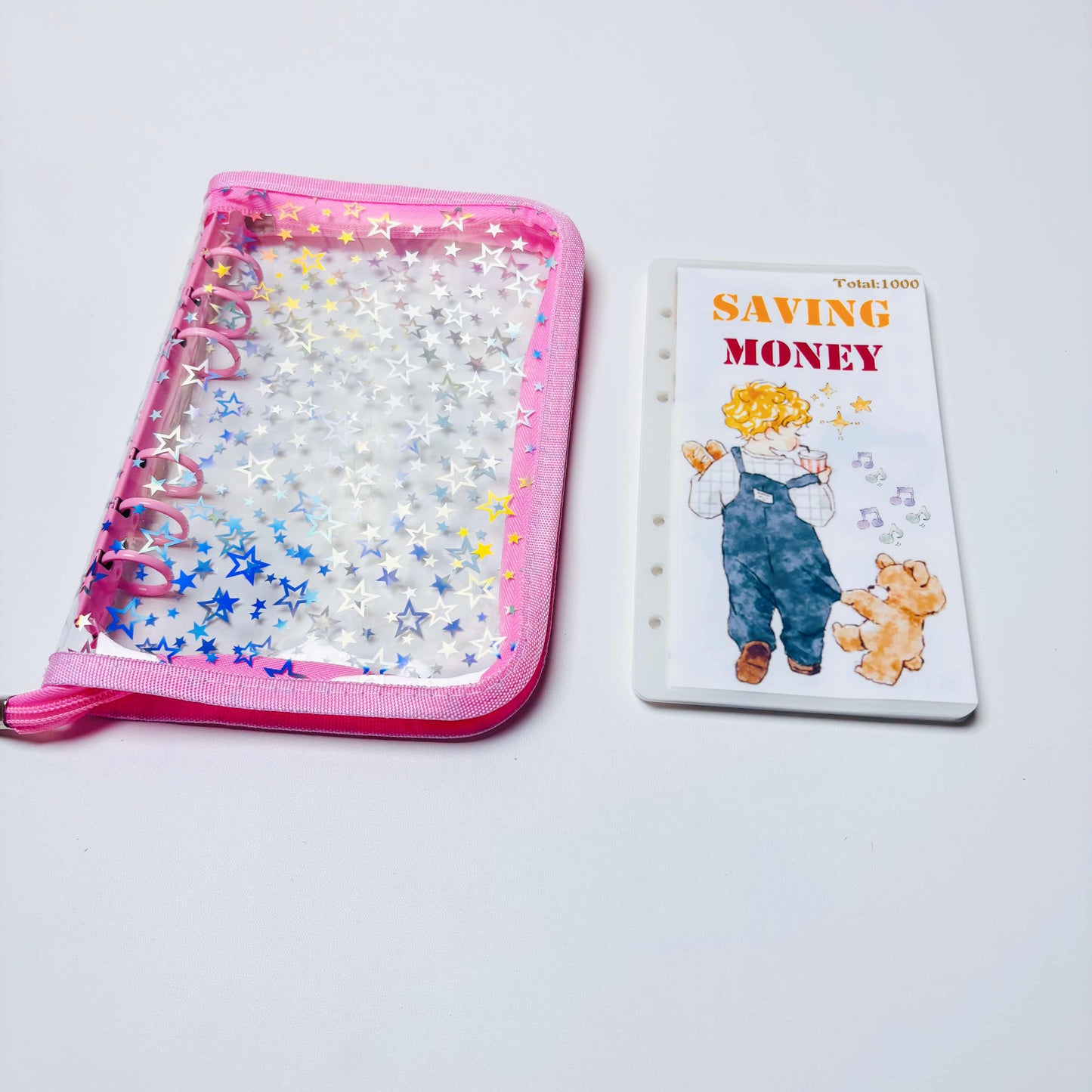 Cute bear vibe boy&girl Custom 1k 3k 5k Luxury Vellum Savings Challenge